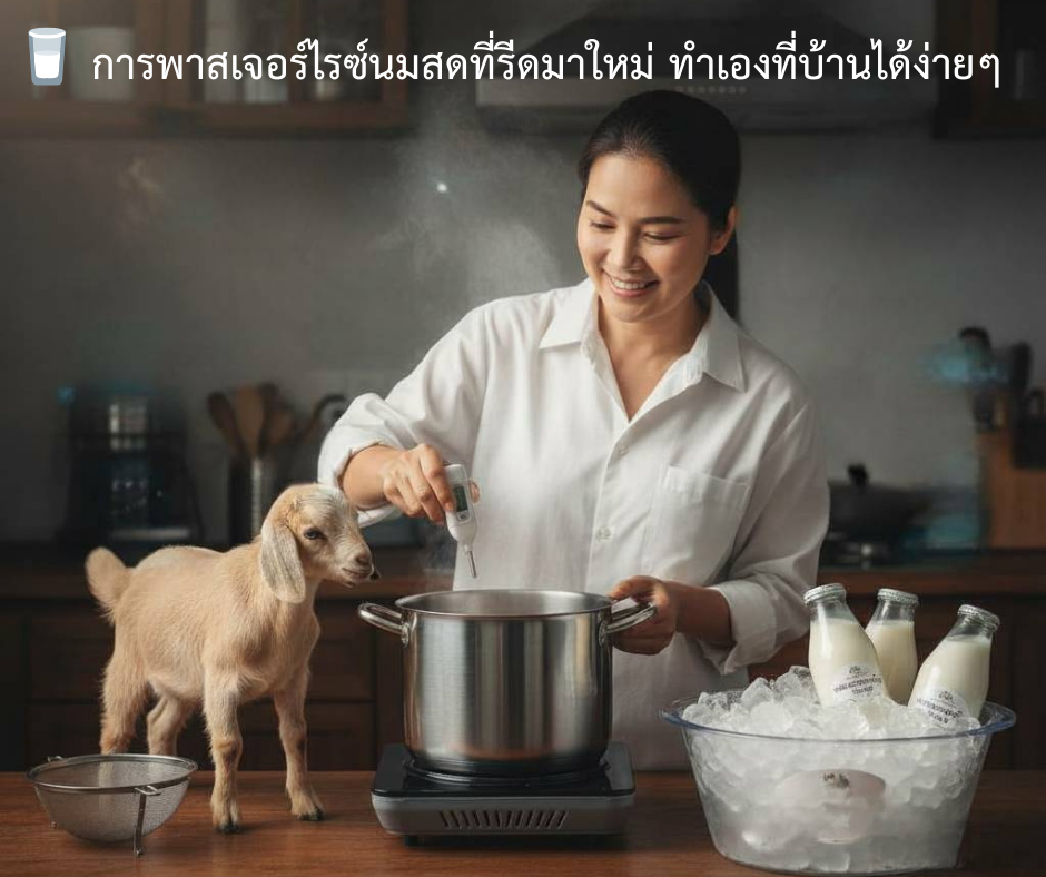 การพาสเจอร์ไรซ์นมสดที่รีดมาใหม่ ทำเองที่บ้านได้ง่ายๆ