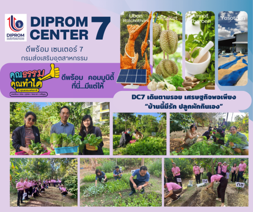 DC7 เดินตามรอยเศรษฐกิจพอเพียง “บ้านนี้มีรัก ปลูกผักกินเอง”